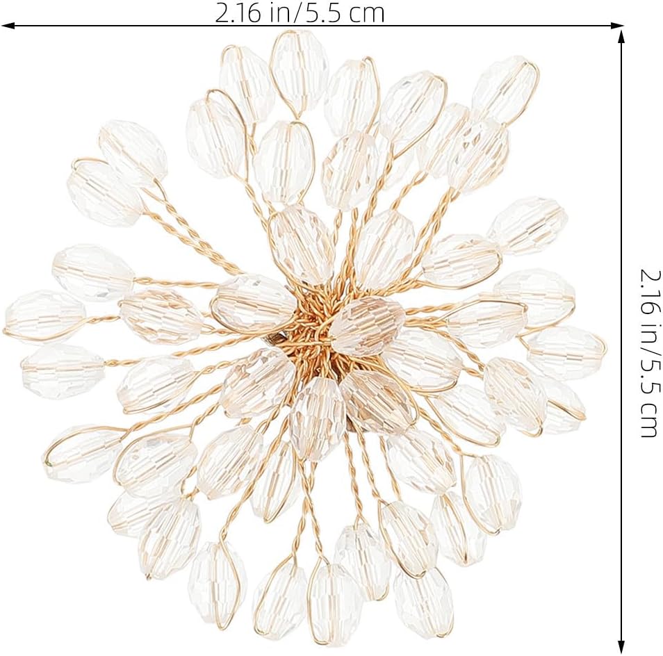 Crystal Flower Shoe Buckle Charm, Rhinestone Bridal Shoe Clip image 2