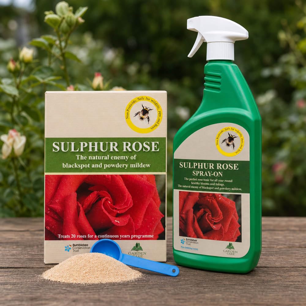YouGarden Rose Care Kit - Blackspot Control And Growth Booster, Spray Bottle And Refill Pack