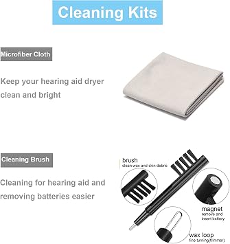 Automatic Hearing Aid Dryer & Dehumidifier - Ultra Fast Electronic Dry Box for Hearing Amplifiers & Cochlear Implants Removes Sweat & Moisture