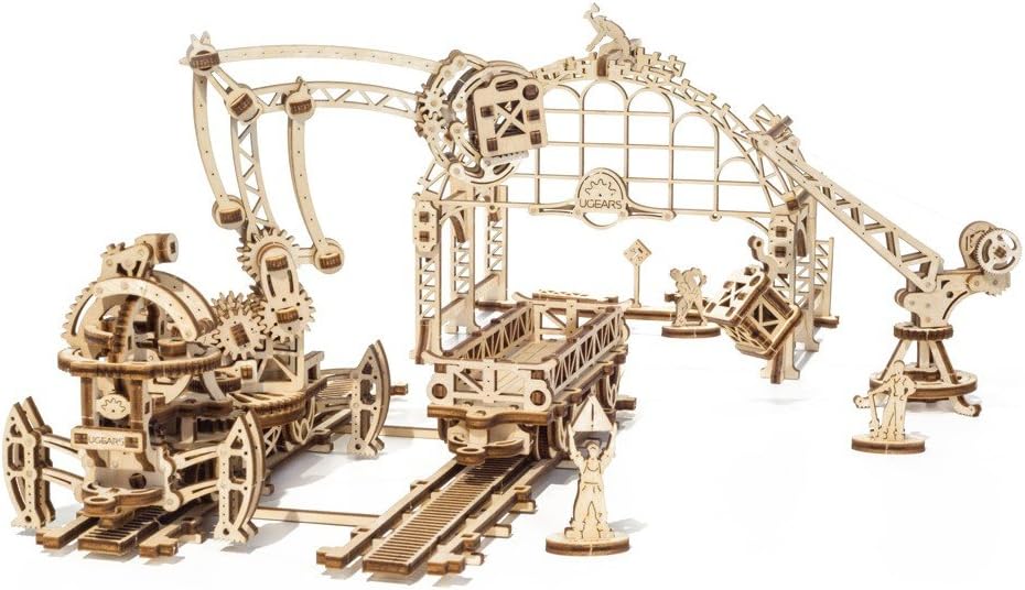 Mechanical UGEARS wooden 3D puzzle Rail Mounted Manipulator Construction Set
