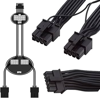FVH 12VHPWR ATX3.0 PCI-E 5.0 Power Modular Cable 16Pin To 16Pin For
