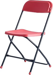 Taburetes Plegables con Respaldo Silla Plegable Taburete Portátil para Acampar Al Aire Libre, Cocina, Tienda, Cafetería (Color : Red1, Size : 1pcs)
