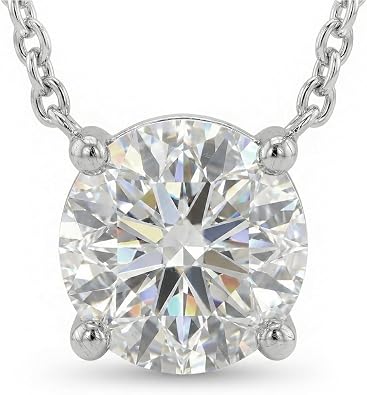 Lab Grown Diamond Necklace | Multiple Shapes | 10K, 14K Gold, Silver Chain