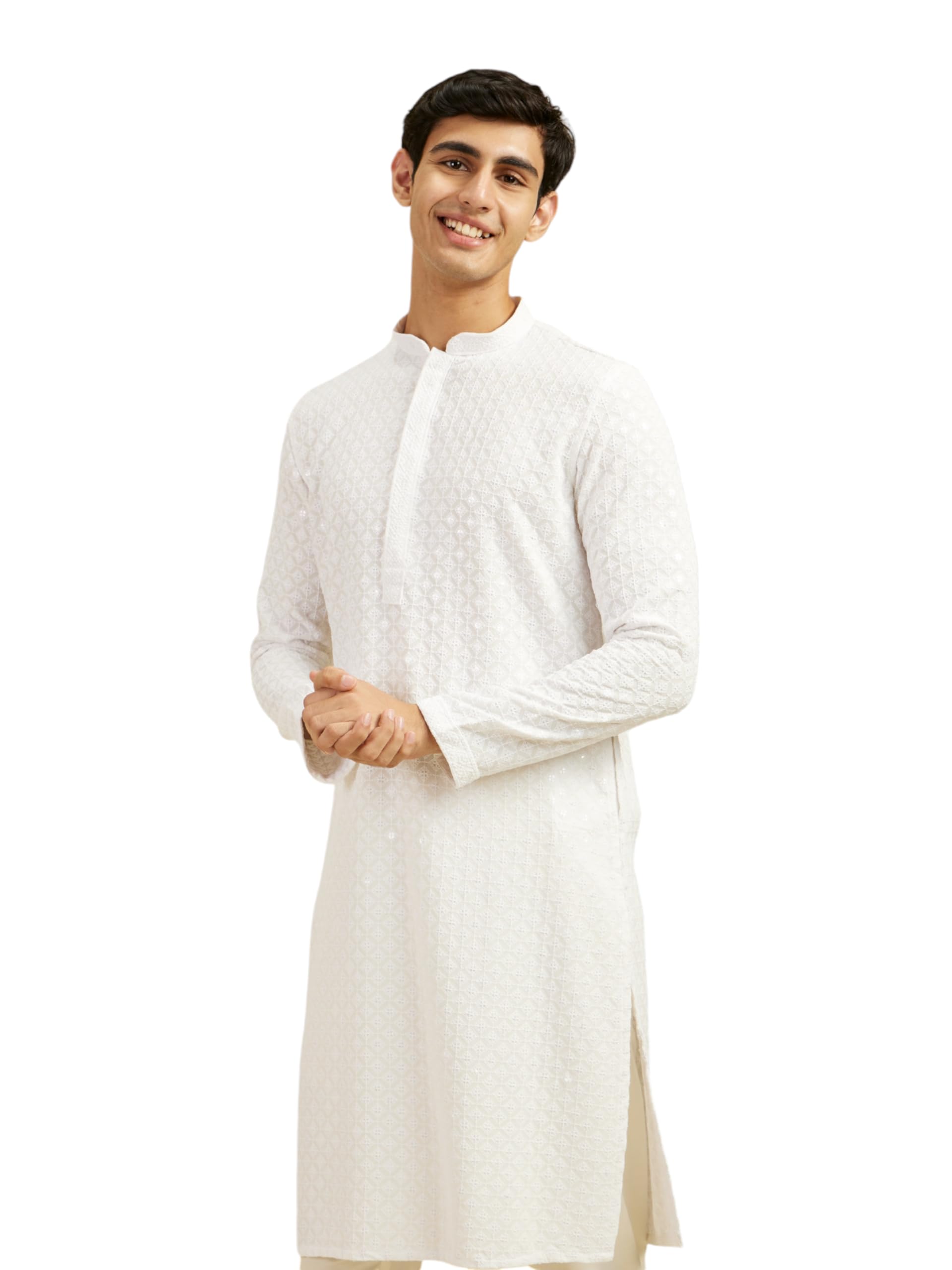 diwas by manyavar Men's Viscose Embroidered|Sequined Kurta (1pc)-picture-47