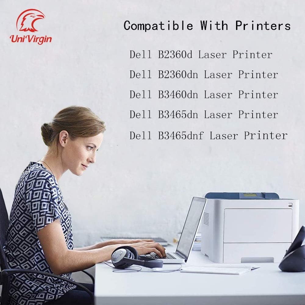 1 Pack Compatible B2360dn Toner Cartridge for M11XH 331-9805 Black High Yield Laser Toner fits Replacement for Dell B2360d B3460dn B2360dn B3465dnf B3465dn Printers (8,500 Pages)