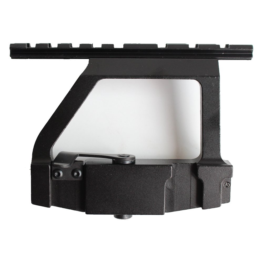 noga Supporto per Binario in Metallo AK47 / AK74 Saiga Rifle Airsoft Side Rail Scope Mount QD per 20mm Picatinny Sight for Hunting