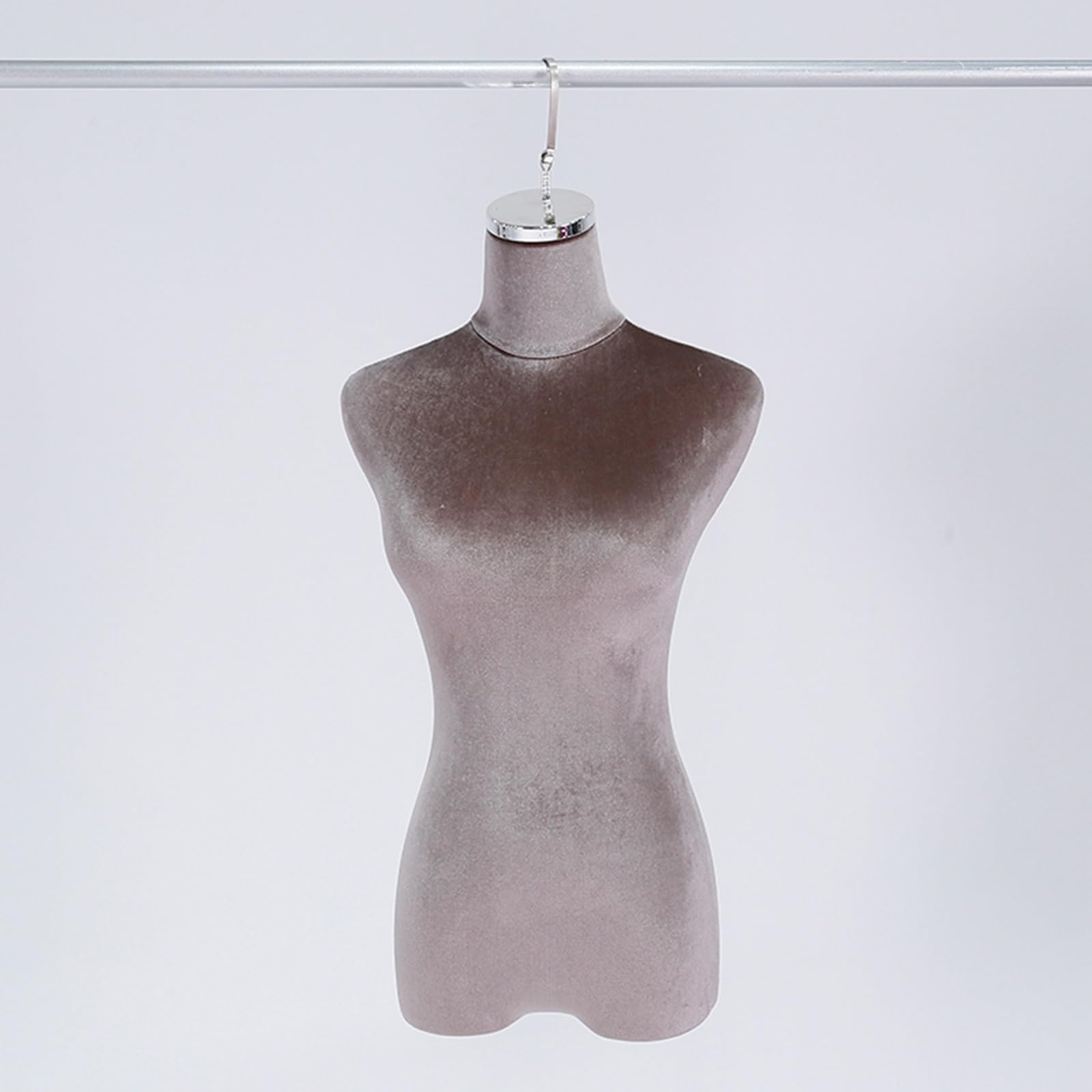 Maniquí para vestidos de mujer con percha metálica para exhibición estable