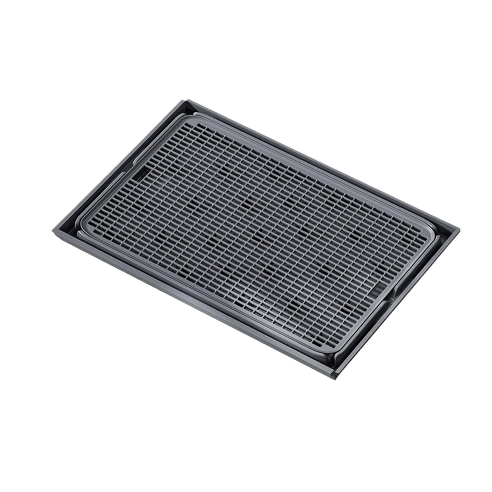 DGJMYSLD Lightweight Kitty Litter Mat, Waterproof Non-Slip Litter Trapping Mat for Litter Boxes(Dark Gray)