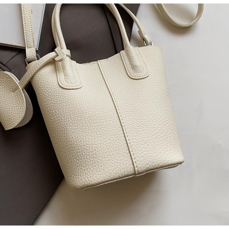 Small bucket bag Top Handle Bag for Women Vegan Leather Handbag for Women Women's Crossbody Shoulder Handba4