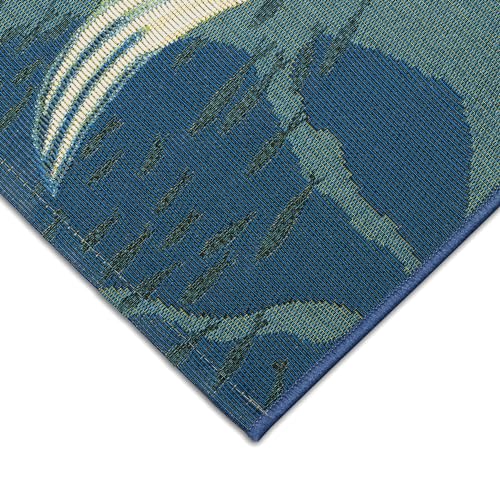 Liora Manne Esencia Machine Washable Non-Slip Low Profile Indoor/Outdoor Mat-Transitional, Coastal, Beach, Whimsical, Mermaids are Real Ocean 2'5" x 3'11" - Image 7