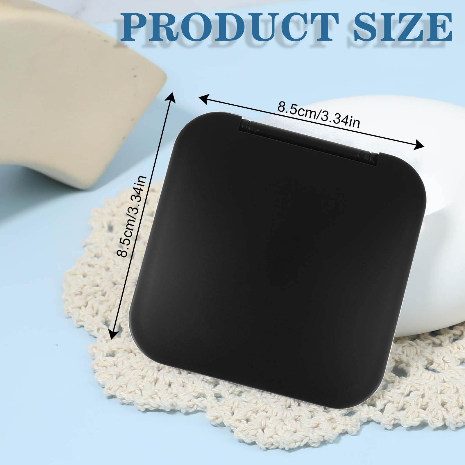 Mini Miroir De Poche Miroir Compact Pailleté Andibro - Miroir De Poche Pliable 2 Faces Avec Grossissement - Accessoire Beauté Pratique Pour Sac à Main Miroirs De Poche