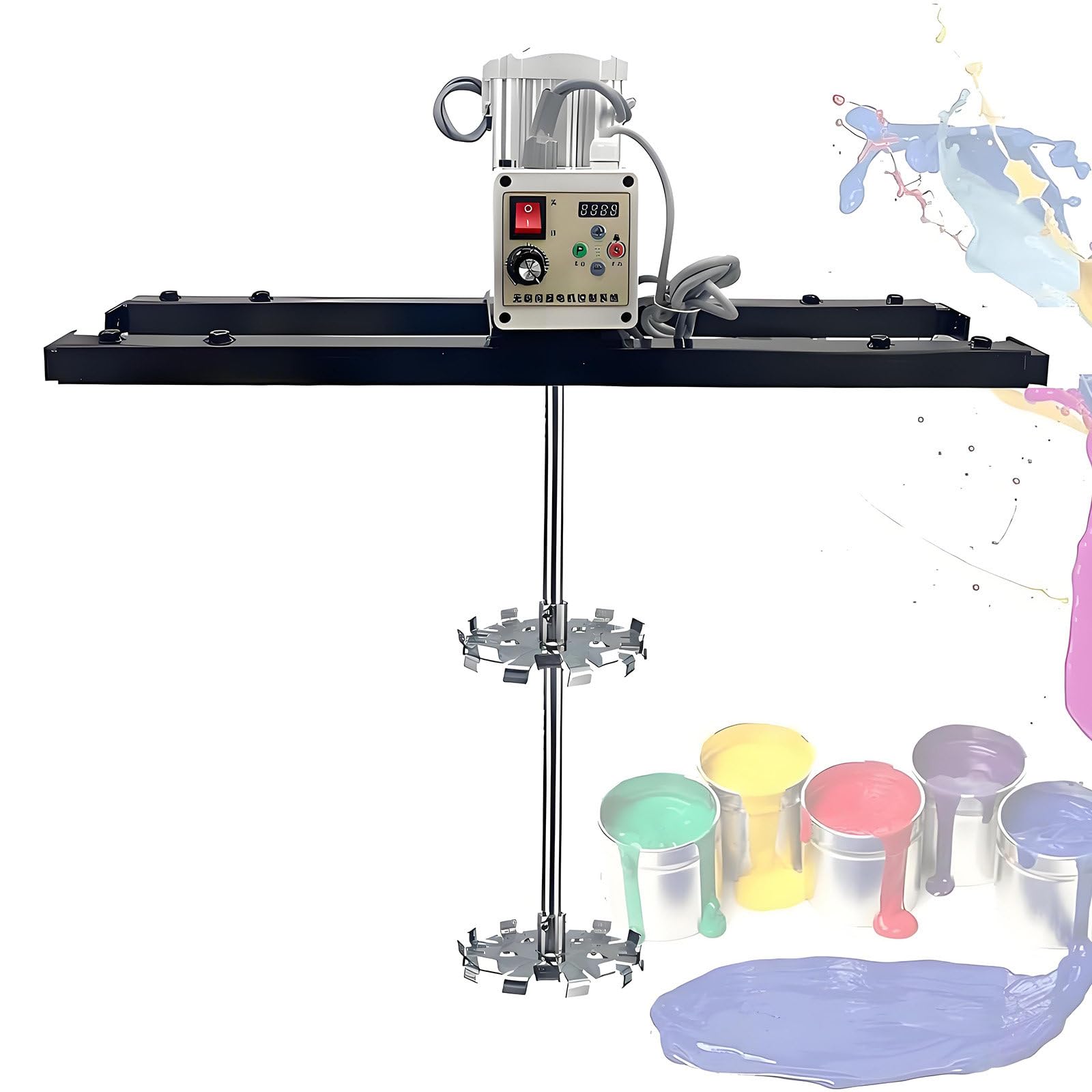 GUTYGIO IBC Pneumatic Paint Mixer,Tank Tote Mixer,2100W Servo Motor,1.5Ton/1500L,Support Hanger,for Medium & High Viscosity Solutions TypeD