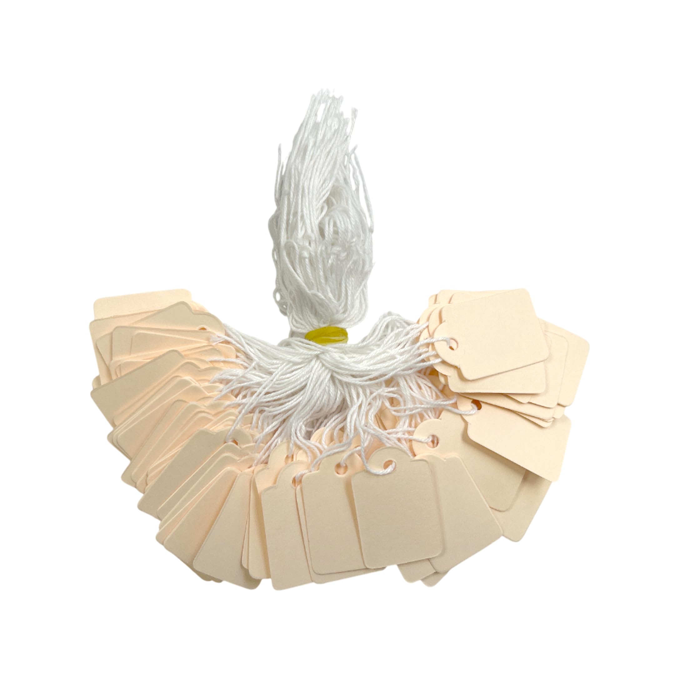 Pack of 600 Medium Ivory Strung Tags Price Tickets 25 x 39mm