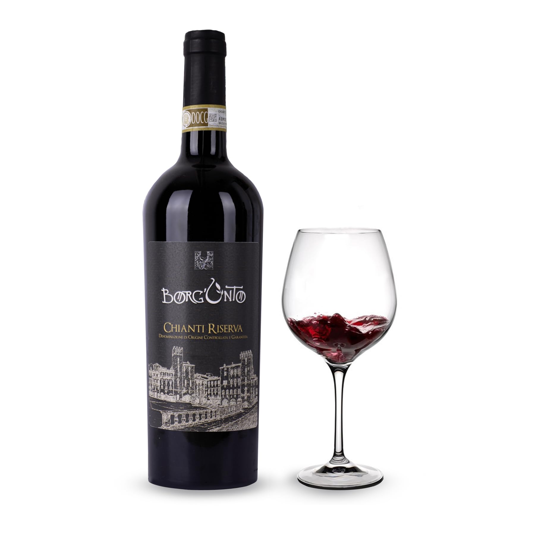 Borgunto® Chianti Riserva 2020 - Toskanischer Rotwein D.O.C.G. Colli Aretini - Paket 6 x 0,75L