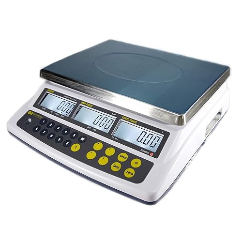 Easy Weigh CK Series - Báscula digital para computación de precios recargable, funciona con pilas, aprobación NTEP clase III, pantalla LCD, portátil