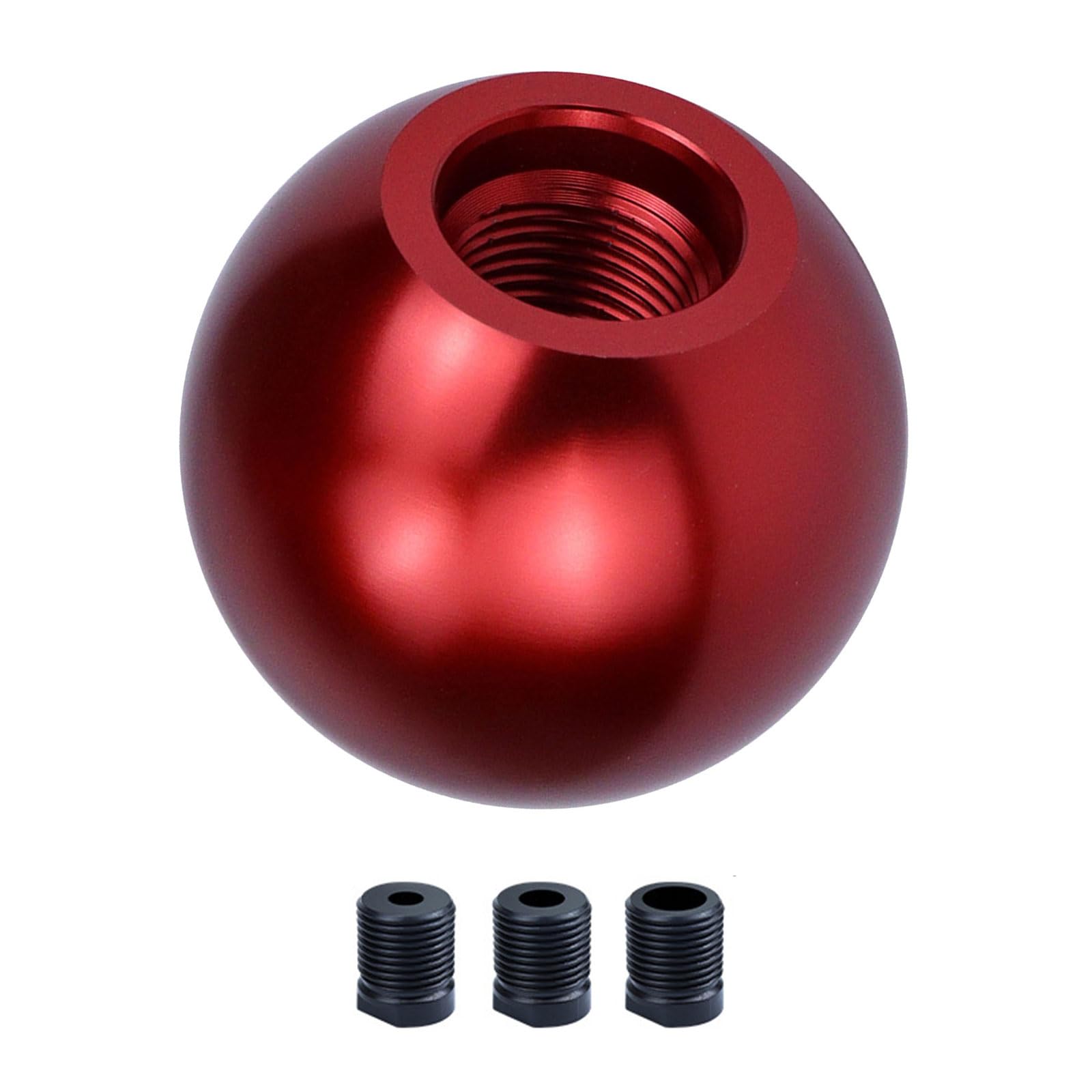 Laikoutd Gear Shifter Knob Ball Shape for Most Vehicles Anodized Aluminum Construction Comfortable Handling Anodized Aluminum Gear Easy Installation Ergonomic Grip for Cars
