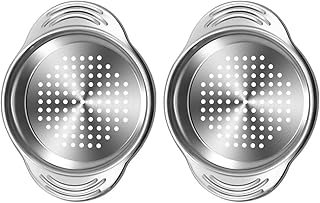 LIOOBO ステンレス製食品缶ストレーナー 缶用金属水切り 野菜洗浄対応 多機能キッチンザルパスタや缶詰の濾し作業に 2個セット