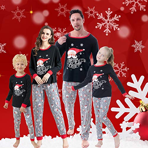 Vopmocld Family Matching Pajamas Christmas Holiday Santa Claus 2Pcs Pjs Set Snowman Xmas Sleepwears Santa Claus Mom-M #TOP6