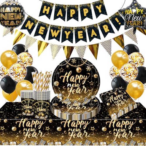 Decoration Nouvel An 2026,Vaisselle du Nouvel an 2026,Deco Fete Nouvelle