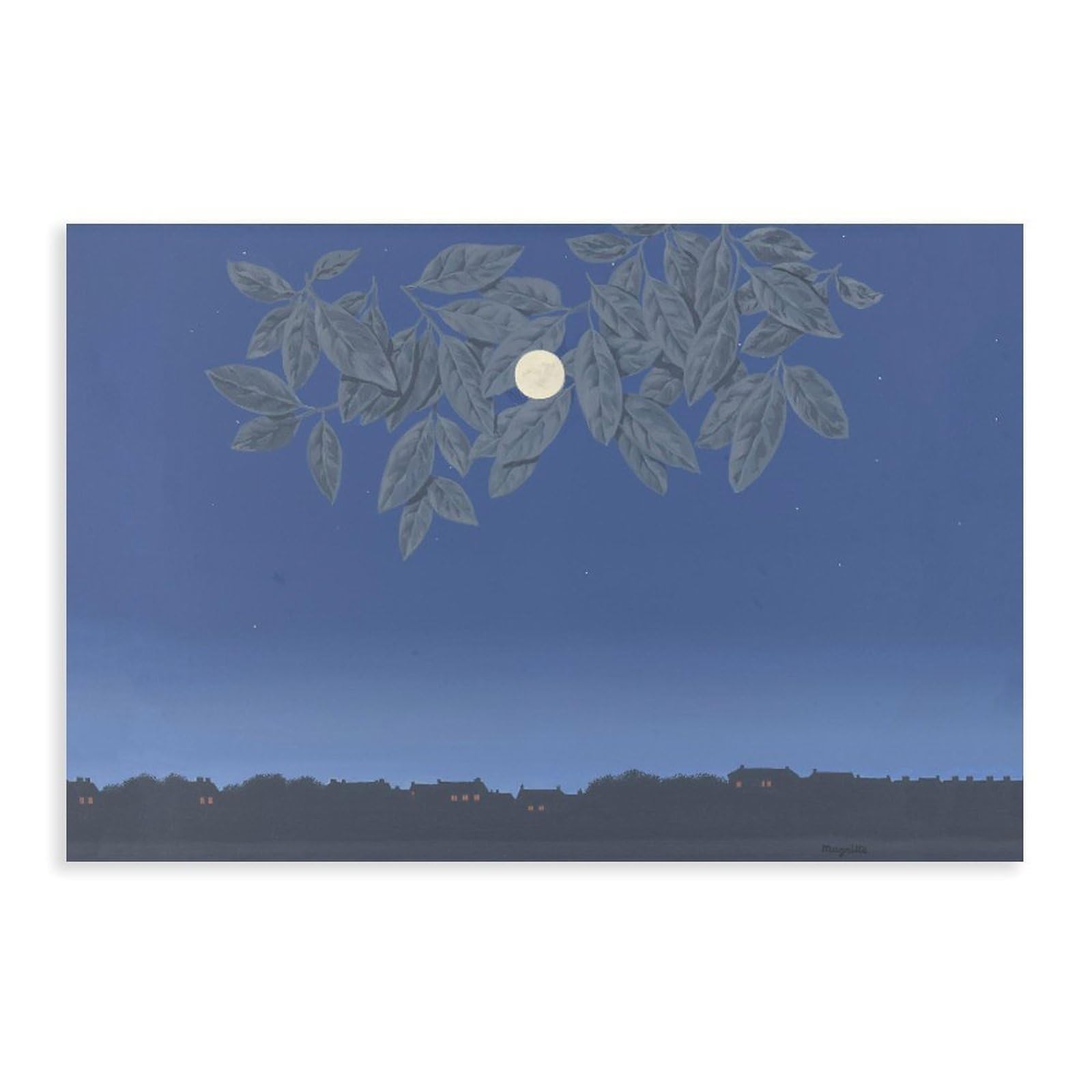 WCYB Het Onbeschreven Blad Nerki Magritte plakat surrealizm wydruki na płótnie Deco obrazy ścienne Unframe 40,6 cm szer. x 61 cm W
