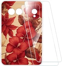 Verre trempé et Coque pour Titan 2 Elite - Fleur 3 | 4.03" Coque souple à motif et lot de 2 films de protection d'écran, bouclier ultra transparent anti-rayures