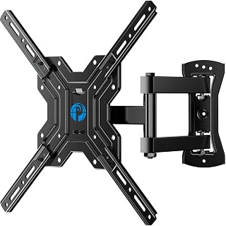 Pipishell TV Wall Mount Full Motion for Most 26-55 Inch TVs, Wall Bracket TV Mount with Articulating Swivel Tilt Leveling Holds up to 66lbs Max VESA 400x400mm for LED LCD OLED 4K Flat Curved Screen