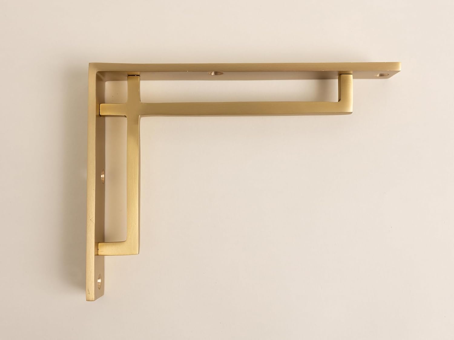 Polished Brass Art Deco Solid Brass Brackets | Brass Shelving Heavy Solid Cast Brass | Sold Individually