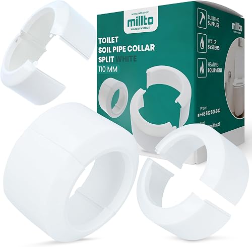 Millto™ WC Anschluss Rosette Klapprosette 110mm 2-tlg. WC-Stutzen Abdeckrosette 
