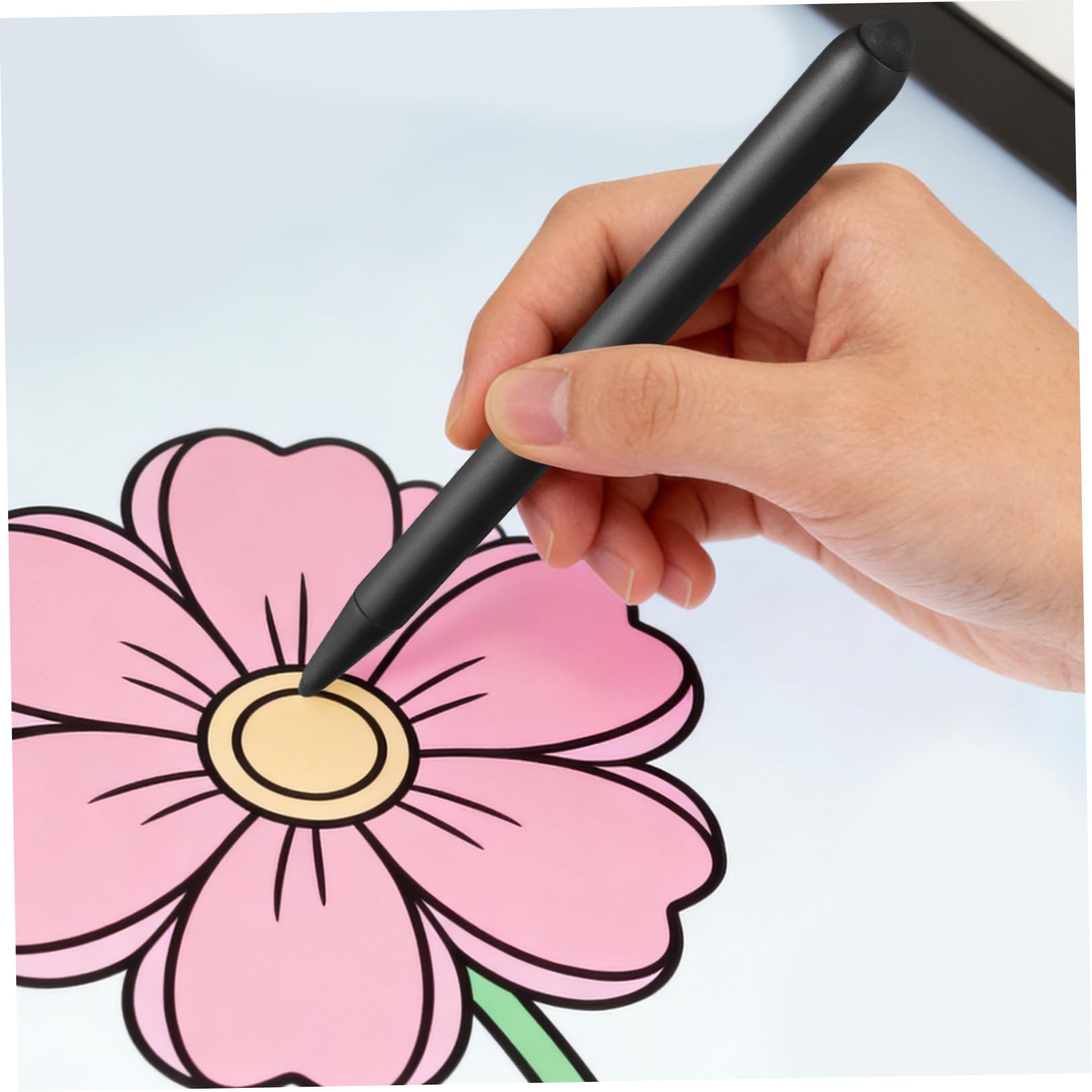 Penna Touch per Schermo Nero 2 Pezzi Design a Doppia Punta in Abs per Insegnamento e Riunioni Aziendali, Esperienza Confortevole e Uso Versatile