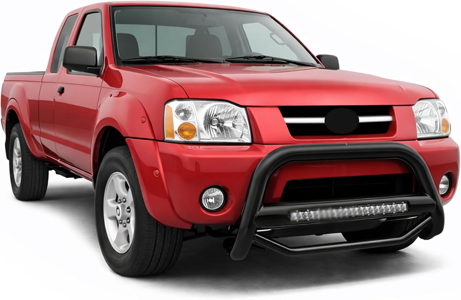 Black Horse Off Road MAX Beacon Bull Bar No Skid Plate Black Compatible with 1998-2004 Nissan Frontier|2000-2004 Nissan Xterra-MAB-NIB1401B