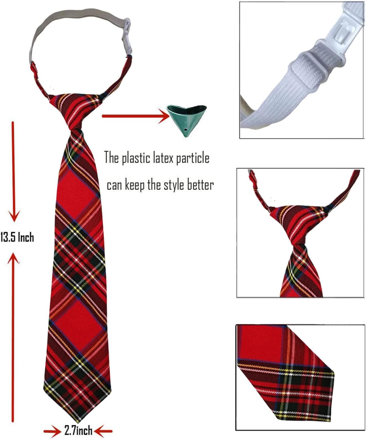 Plaid NeckTie for Women Men Girls Boys Classic Formal Necktie