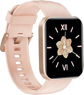 HUAKUA Reloj Inteligente con Llamadas Bluetooth y Monitor de Oxígeno,Pulsómetro, Reloj Inteligente con 100+ Modos Deporte, IP68 Impermeable, Pulsera Actividad para Mujer Hombre (Pink)