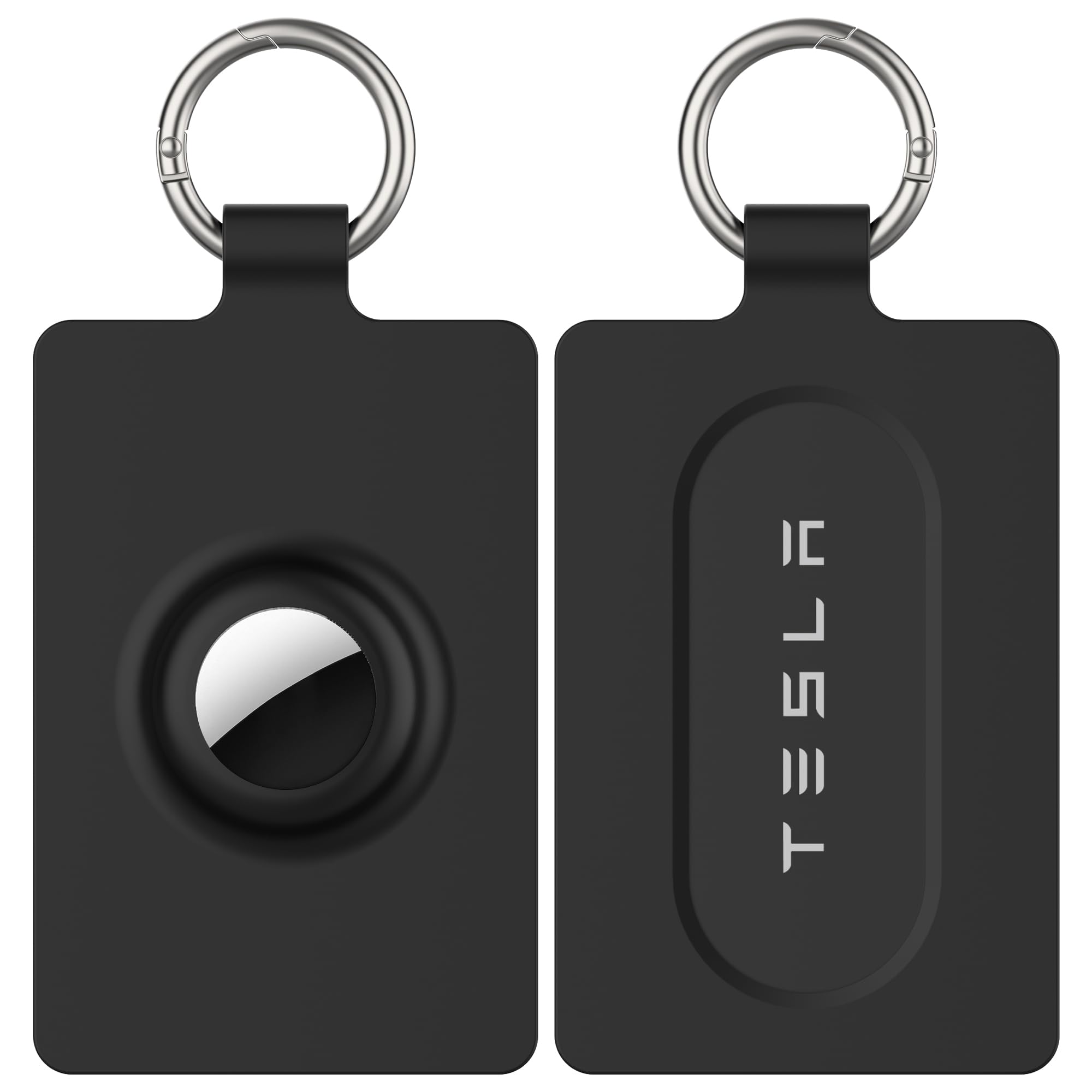 Card Holder for Tesla Keycard with AirTag, Soft Silicone Key Card Protective Case Cover for Tesla Model 3 Y S X, Key Holder with Keychain Key Rings - 1 Pack-picture-21