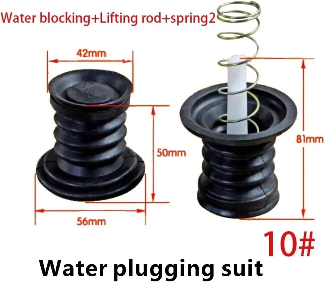Washing machine water plug/lever/spring accessories replacement. Water plug drain, rubber pad plug, drain valve core spring