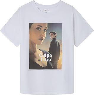 Springfield Camiseta para Mujer de Manga Corta Gráfica, Colección Culpables