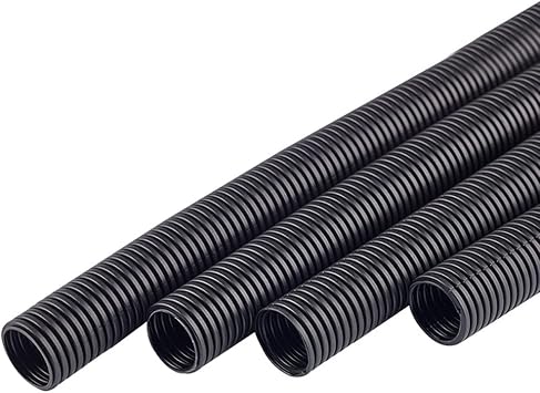 Plastic Tube, 1M 4.5mm-17mm PP Plastic Corrugated Tube Pipe Auto Wire Harness Casing Size Inside Diameter 12mm