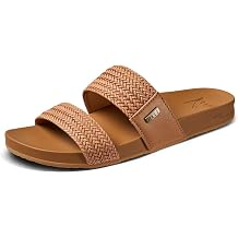 REEF Vista Braid II Womens Fashion Slide Sandal, Vegan Leather Strap, Ultra Soft Cushion Footbed
