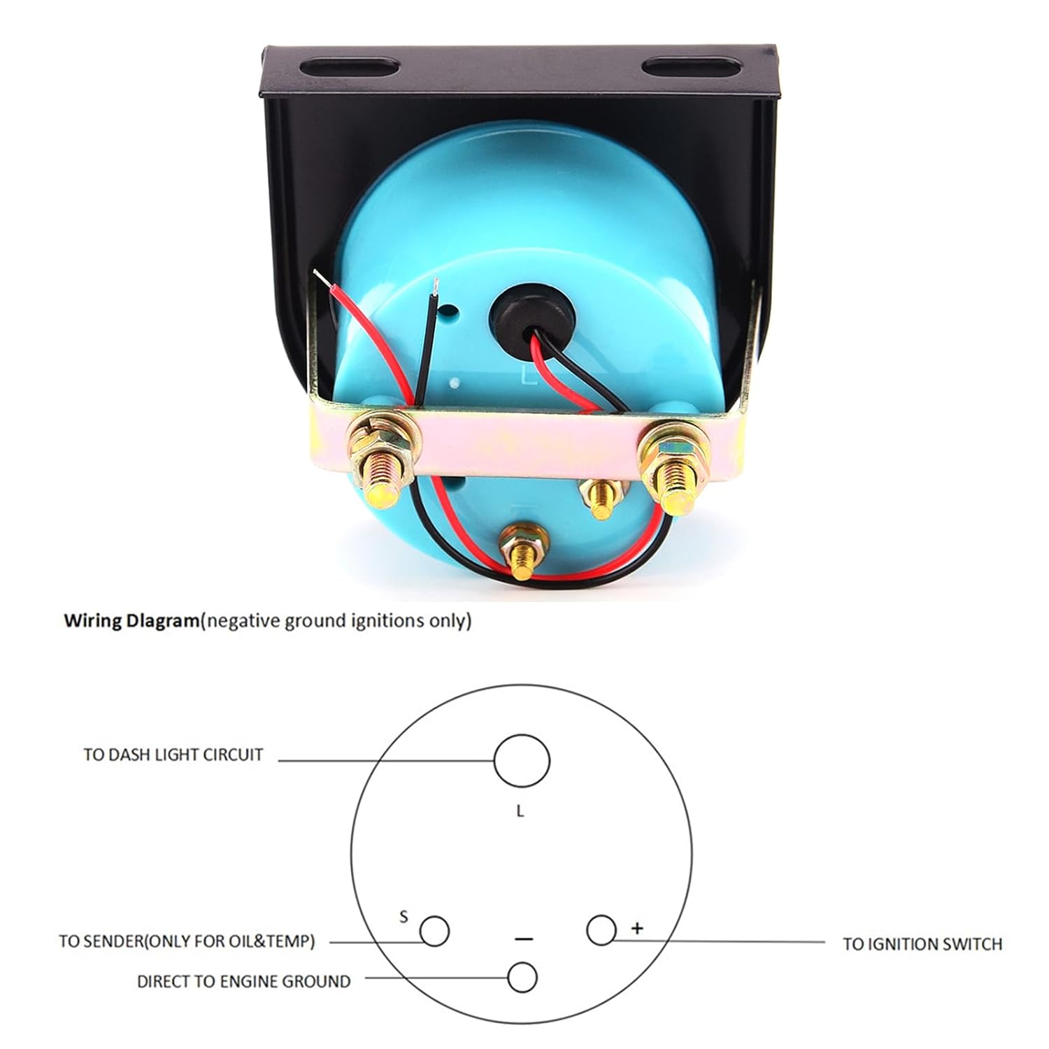 12V Voltmeter Gauge 2" 52mm Volt Voltage Meter Gauge Universal Pointer Voltmeter Car Auto Measure Range 8-16V LED Light Dial Black