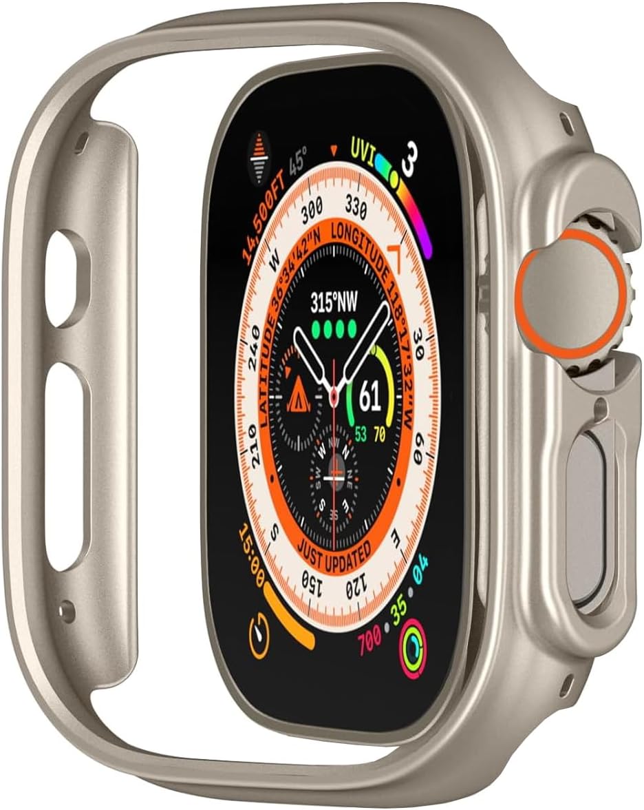 Compatible with Apple Watch Series 4 Case 44mm 40mm, Super Thin Bumper Protector PC Hard Cover Lightweight Slim Shockproof Accessories Matte Frame (Gold, 40mm Series SE2/SE/6/5/4)