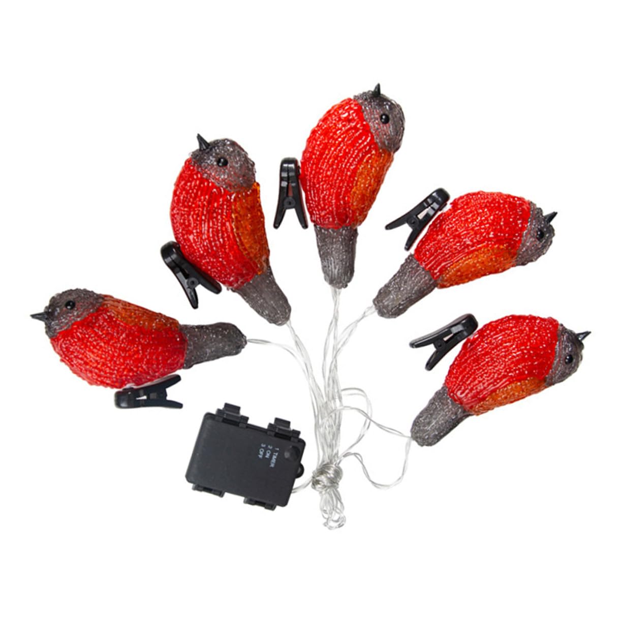 Ipetboom Lichterkette mit Kreativem Vogelmotiv aus Acryl und Kunststoff Rote LED Partybeleuchtung für Restaurant und Hotel mit Ip65 Schutz