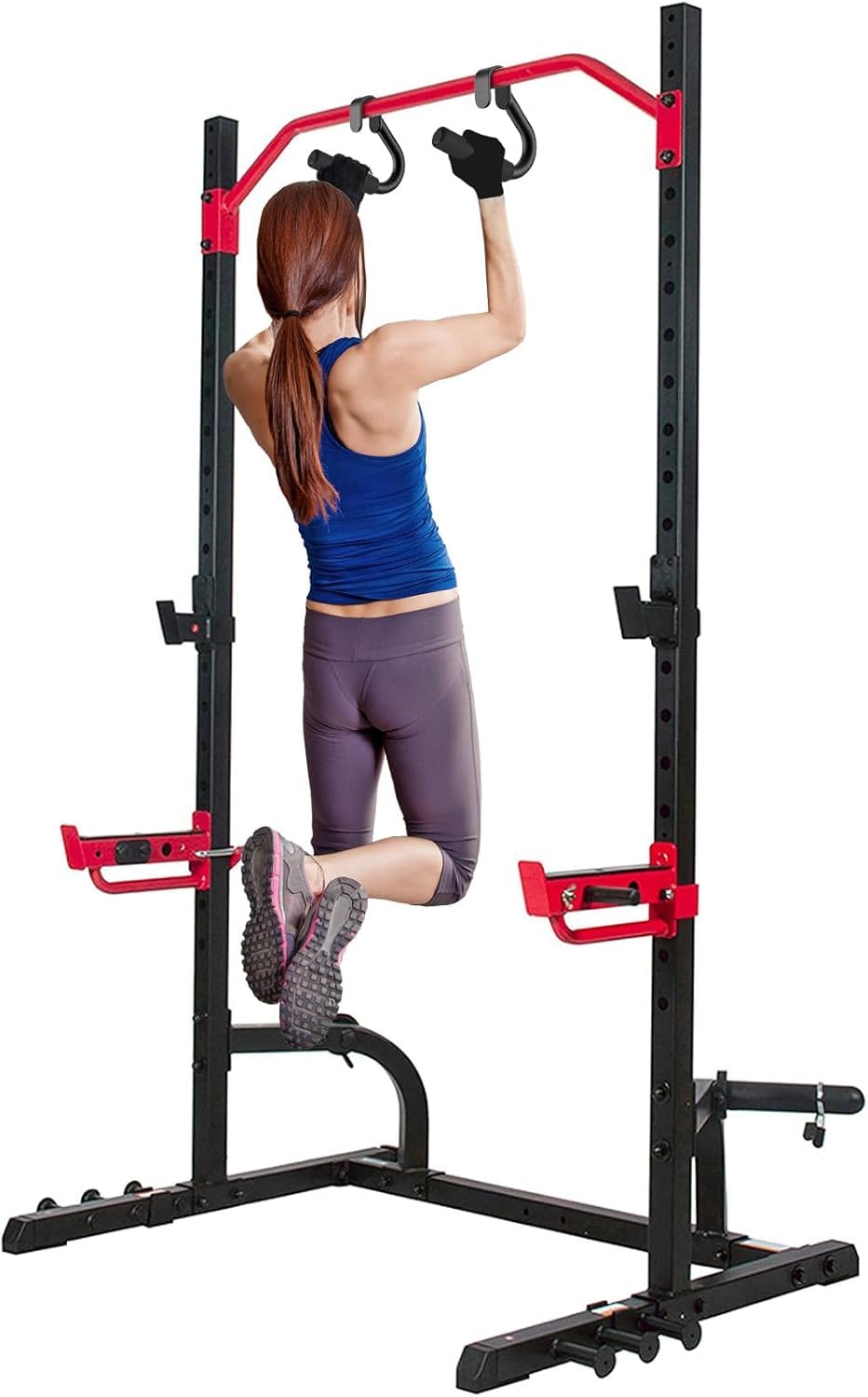 SELEWARE Poignée multifonctionnelle Hadles, tube en acier robuste, poignée neturale, fixations pour barres de traction, haltères longues et bandes de résistance, poignées confortables recouvertes de