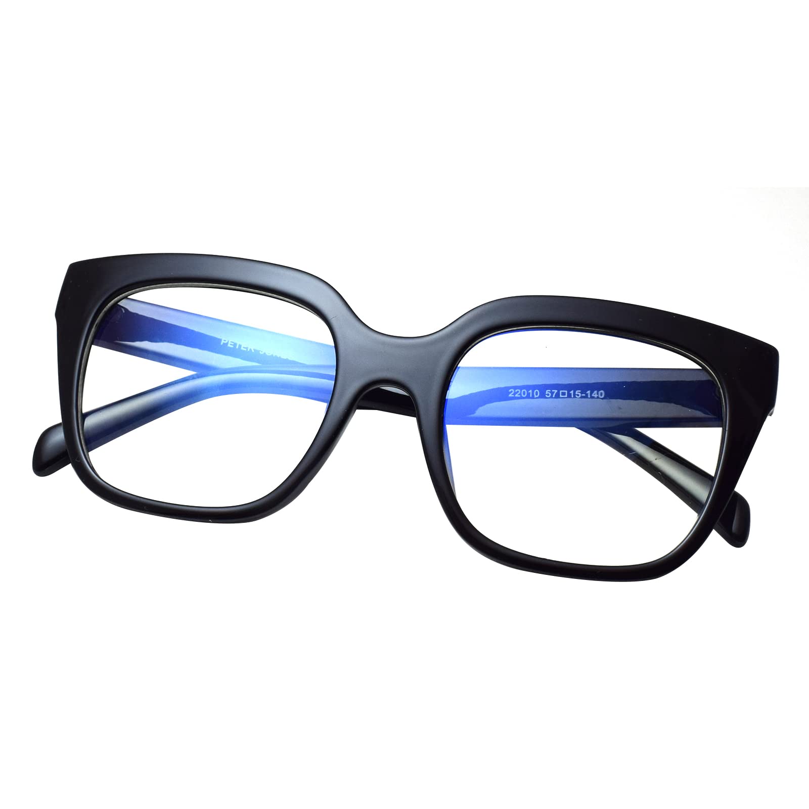 Peter Jones Square Oversized Large Unisex Blue Light Blocking Computer Glasses (22010)