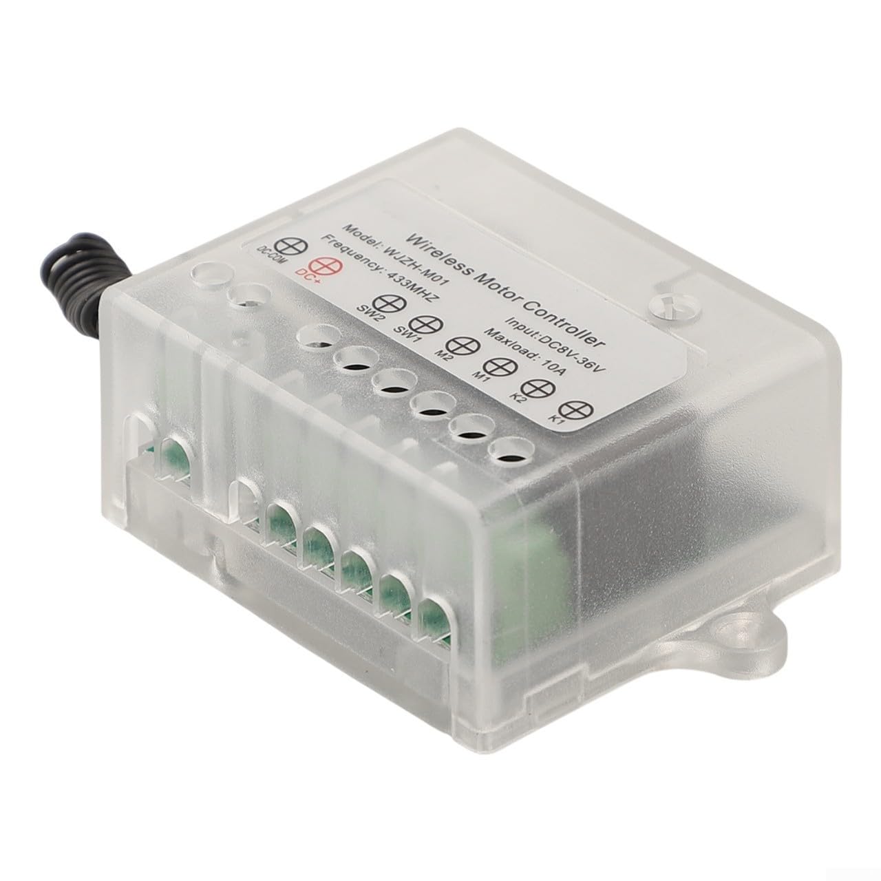 Mando a distancia para interruptor de control de actuadores lineales, compatible con motores de 8-36 V CC, 10 A, RF inalámbrico