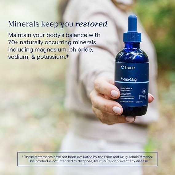 Trace Minerals Mega-Mag Ionic Magnesium Liquid Drops Supplement, 4 fl oz