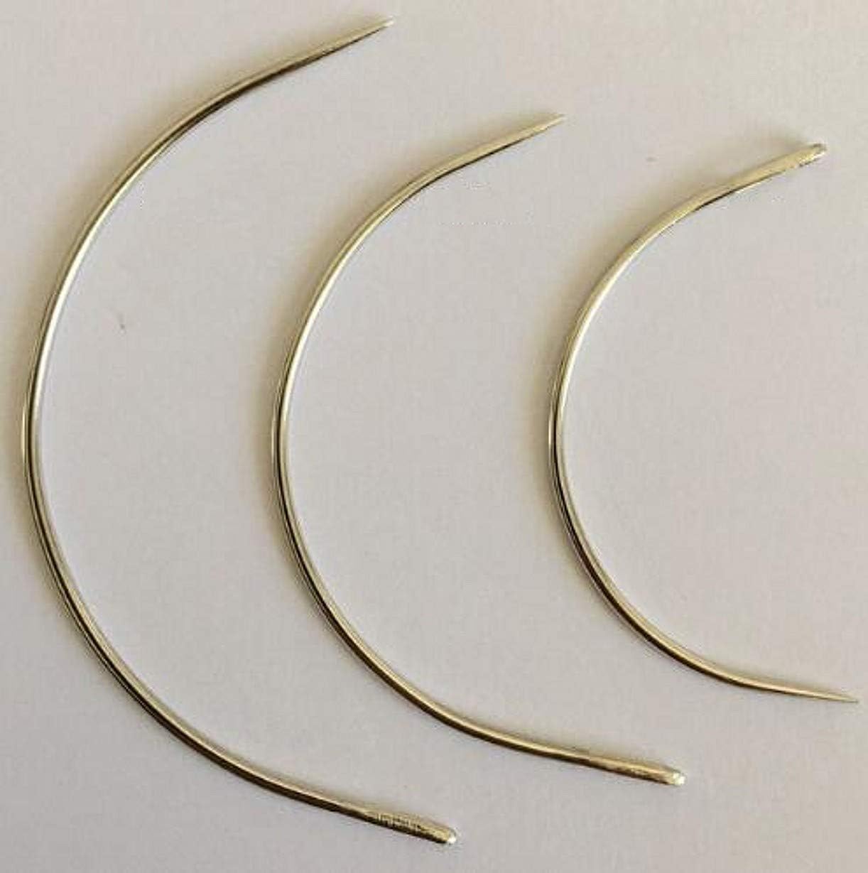 ZHONGJIUYUAN 3 pcs/Set C Shape Curved Needles Wig Making Crochet Braids ventilating Hair Weaving Needle