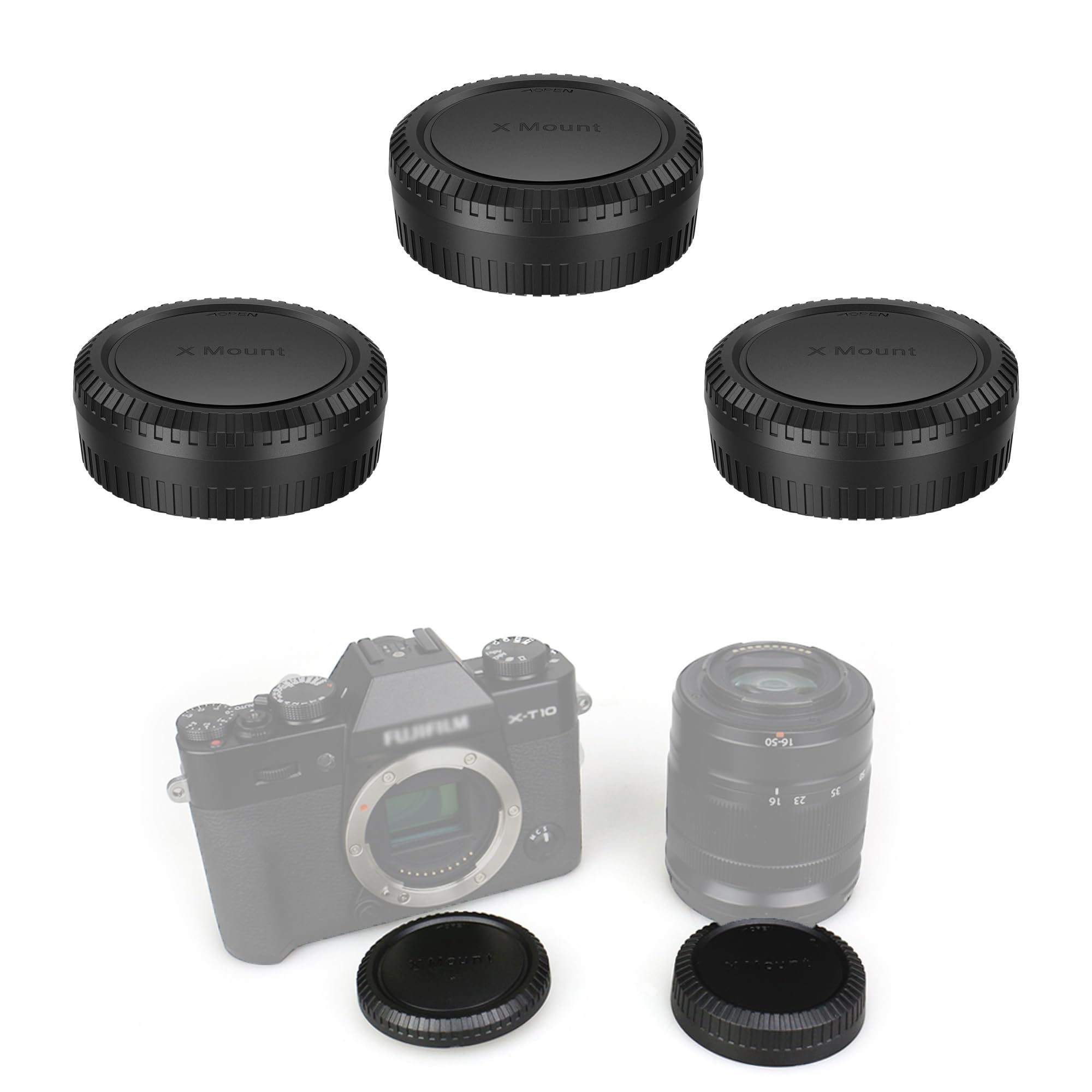 Amazon.com : Camera Rear Lens Cap & Body Cap Cover for Fuji