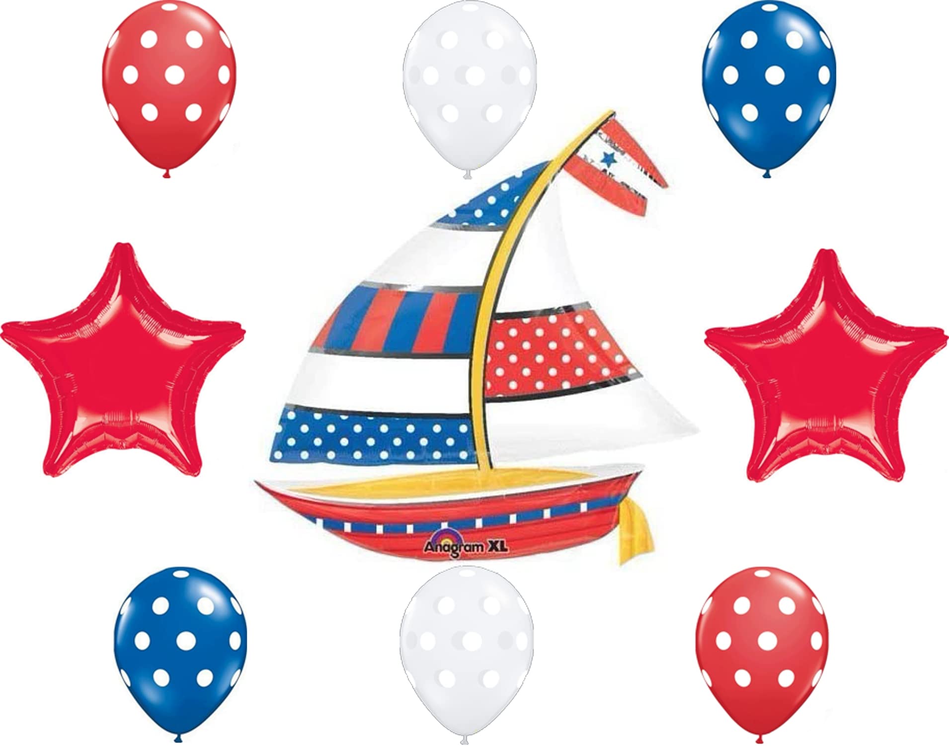 Nautical Sailboat Party Balloon Decoration Set
