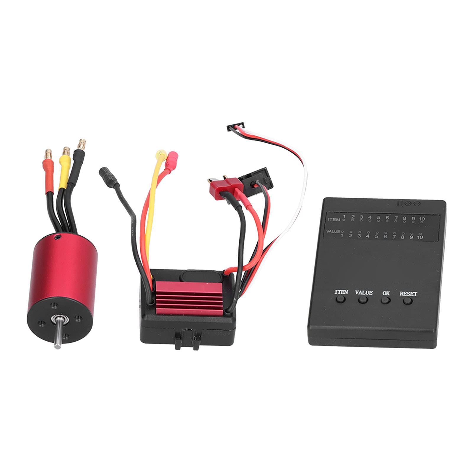 Bezosztelowy Zestaw Elektroniki RC, Silnik 2838 2700KV + 35A ESC + Karta Programowania do Samochodów 1/14