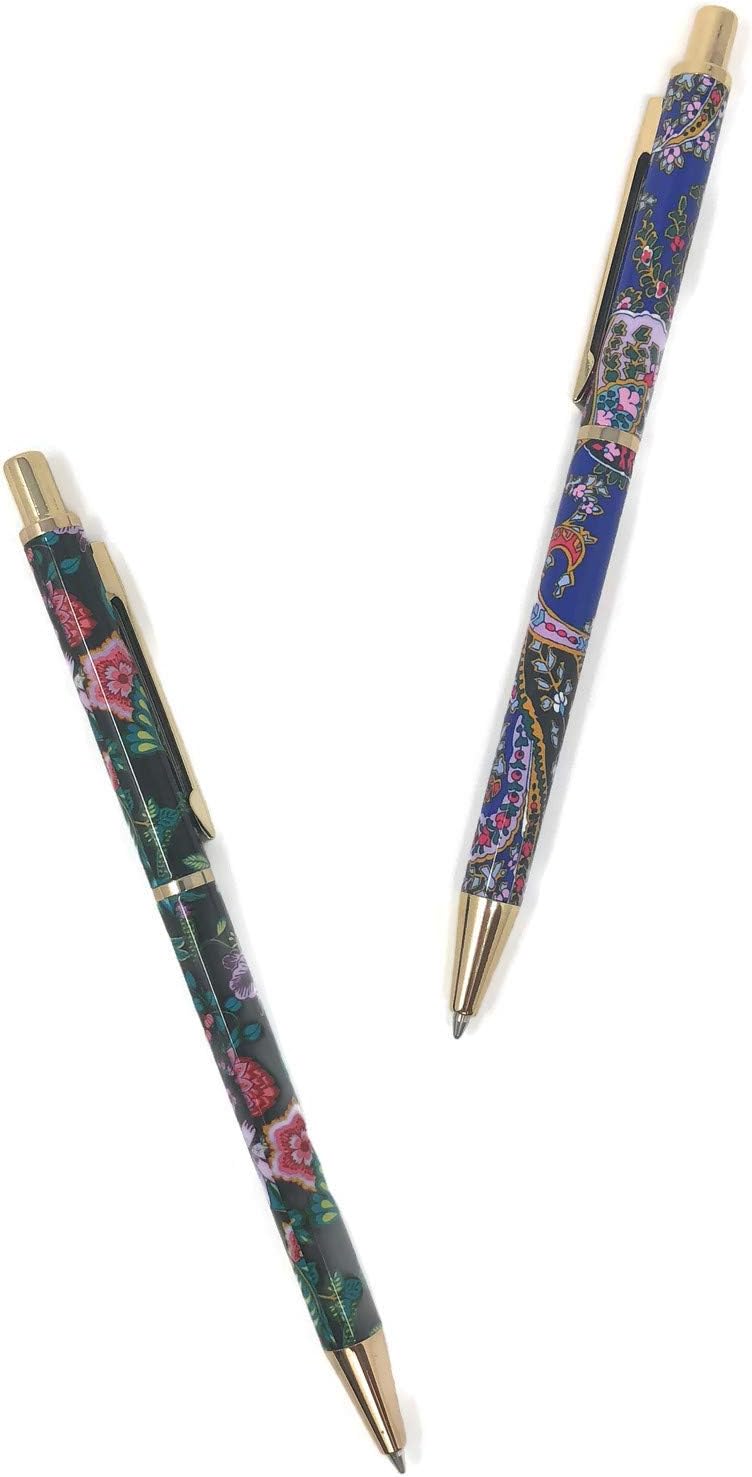 Vera Bradley Black Ink Ballpoint Pen, Vines Floral