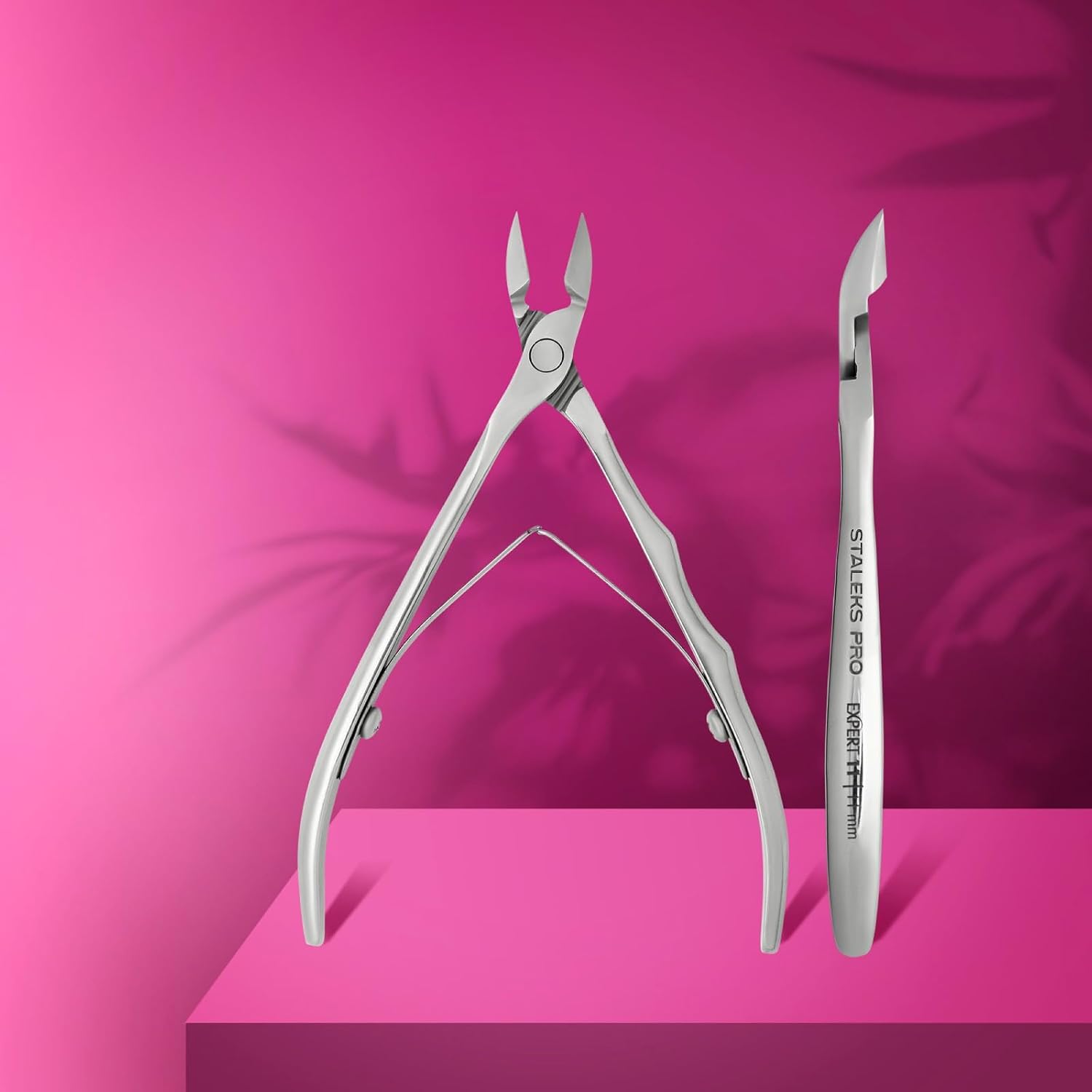 Staleks Expert 11 Cuticle Nippers 11 mm – Elongated Ergonomic Handles – Straight Blades with Protrusion for Efficient Trimming